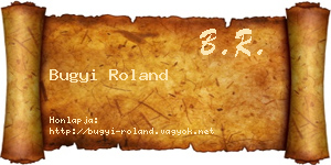 Bugyi Roland névjegykártya