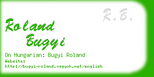 roland bugyi business card